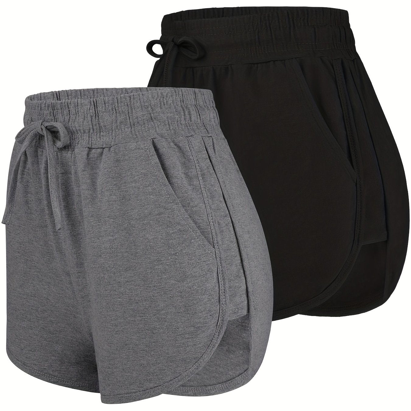 Women's Drawstring Yoga Shorts for Summer Fitness and Athleisure