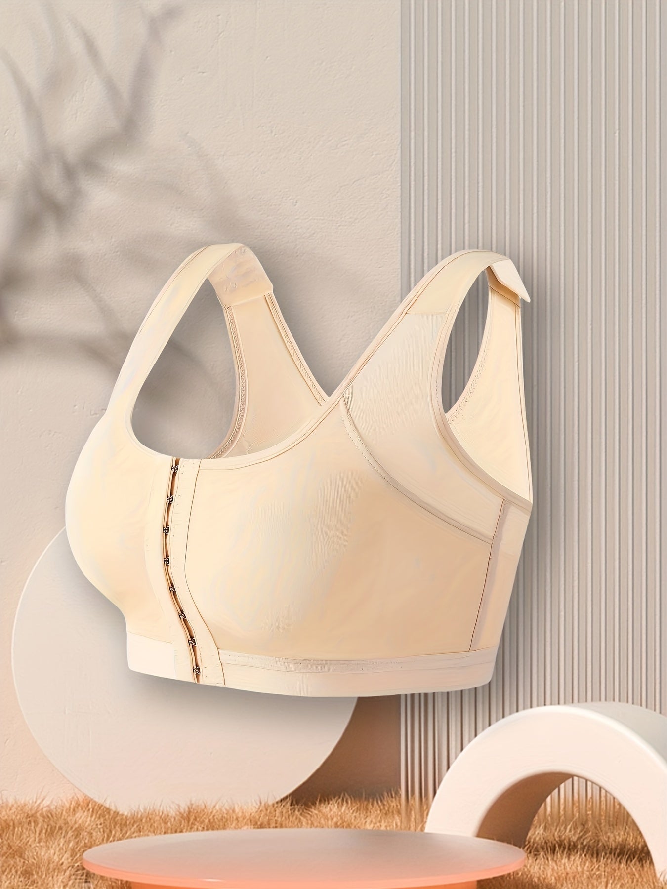 2pcs Front Closure Sports Bra Wirefree Lift Up Activewear