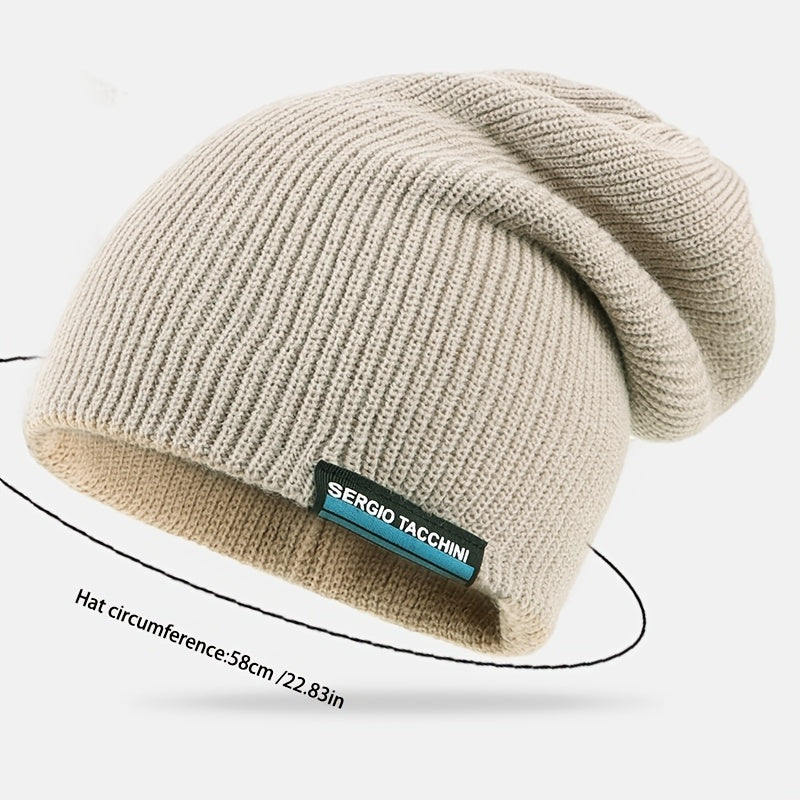 Winter Soft Beanie Hat Solid Warm Double Sided Wearable Unisex