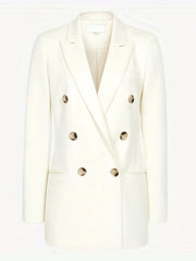 Double Breasted Lapel Blazer Work Office Outerwear Women's Clothing
