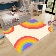 Soft Fluffy Rainbow Large Carpet Area Carpet Non Slip Living Room Bedroom