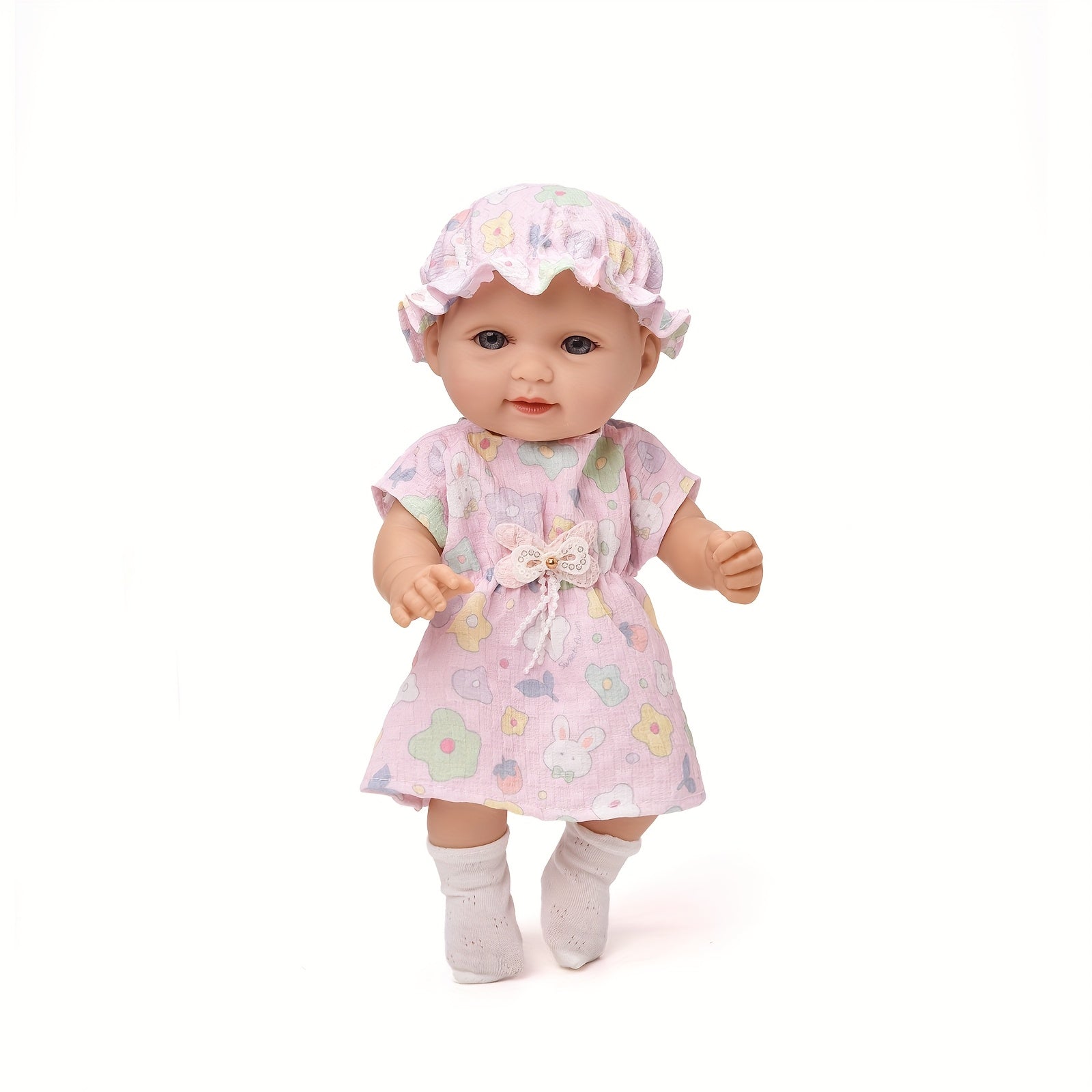 Lifelike 10in Beige Reborn Baby Doll with Clothes & Accessories