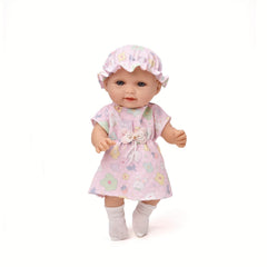 Lifelike 10in Beige Reborn Baby Doll with Clothes & Accessories