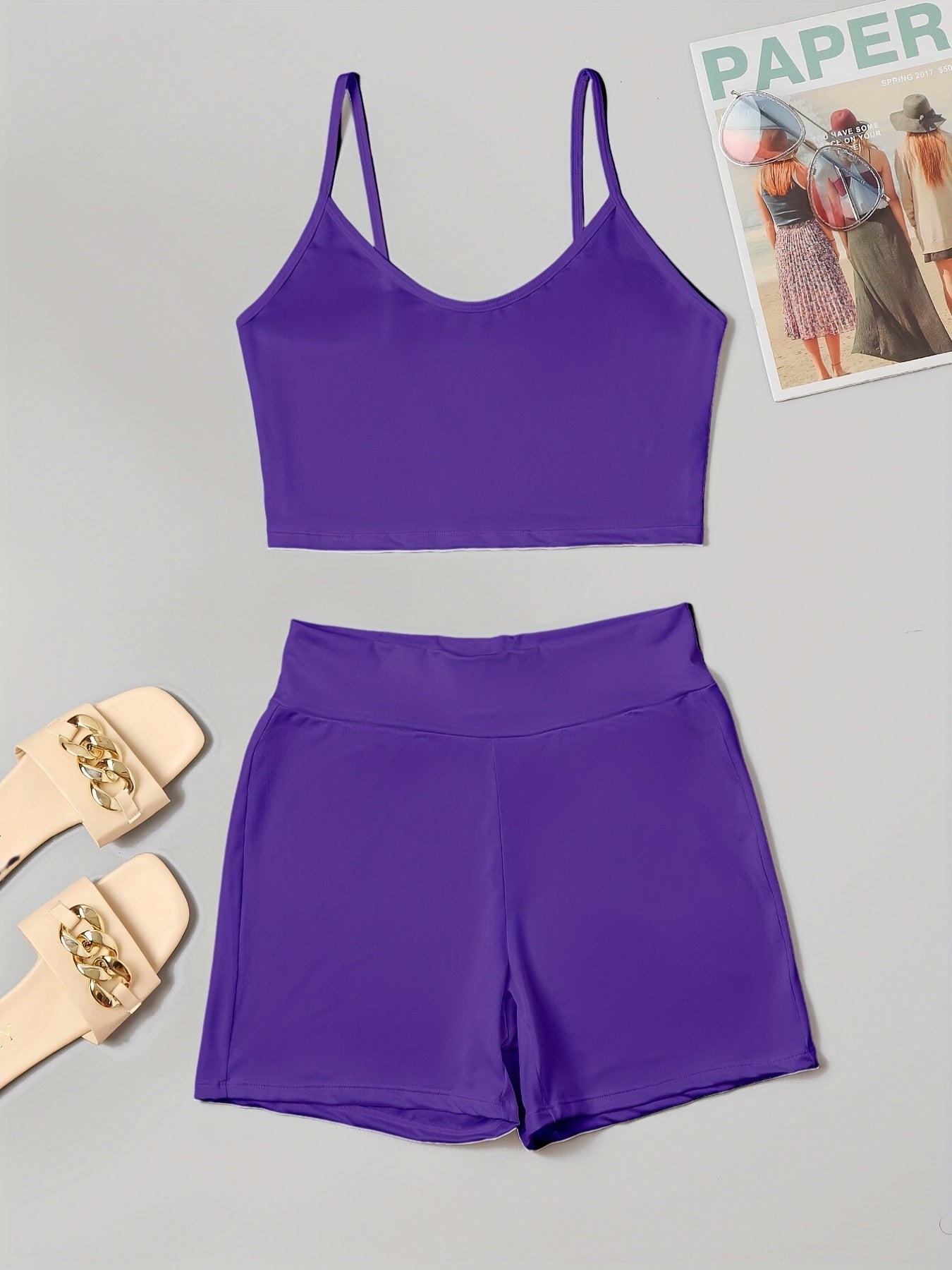 Women's Pajama Set Cami Top & Shorts