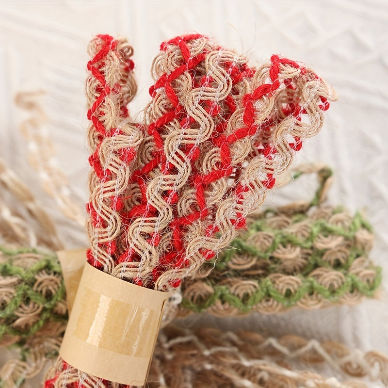 1pc DIY Decorative Hemp Rope Half Circular Crossed Lace Hemp Rope