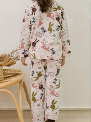 Girls 2pcs Unicorn Print Pajama Set