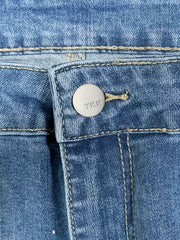 Skinny Jeans Women's Solid Button Fly Stretch Denim