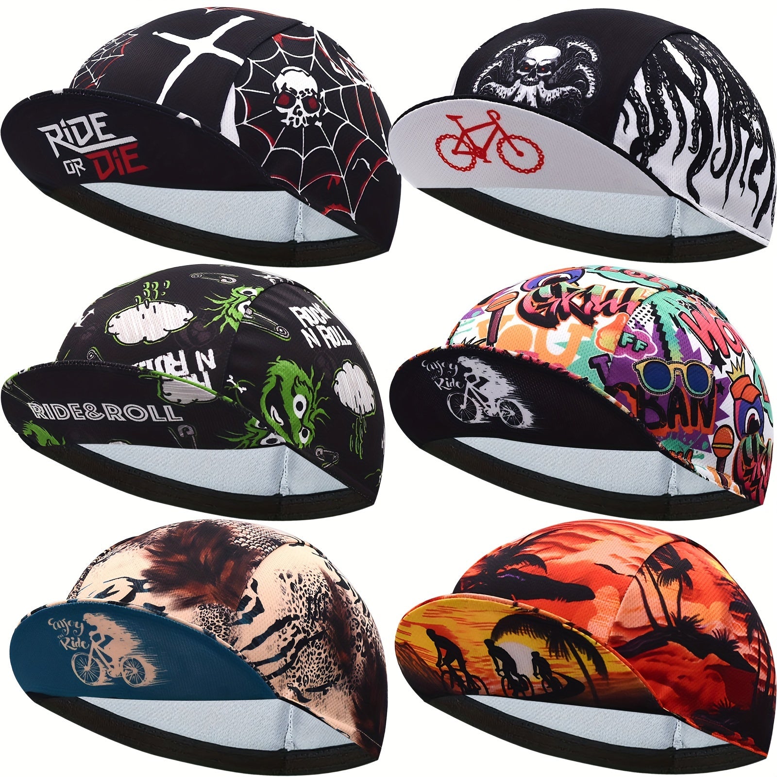 Skull Cycling Cap Mountain Road Cycling Cap Outdoor Sports Breathable