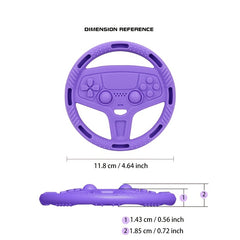 Orange Silicone Toy Steering Wheel for Boys & Girls Educational Toy