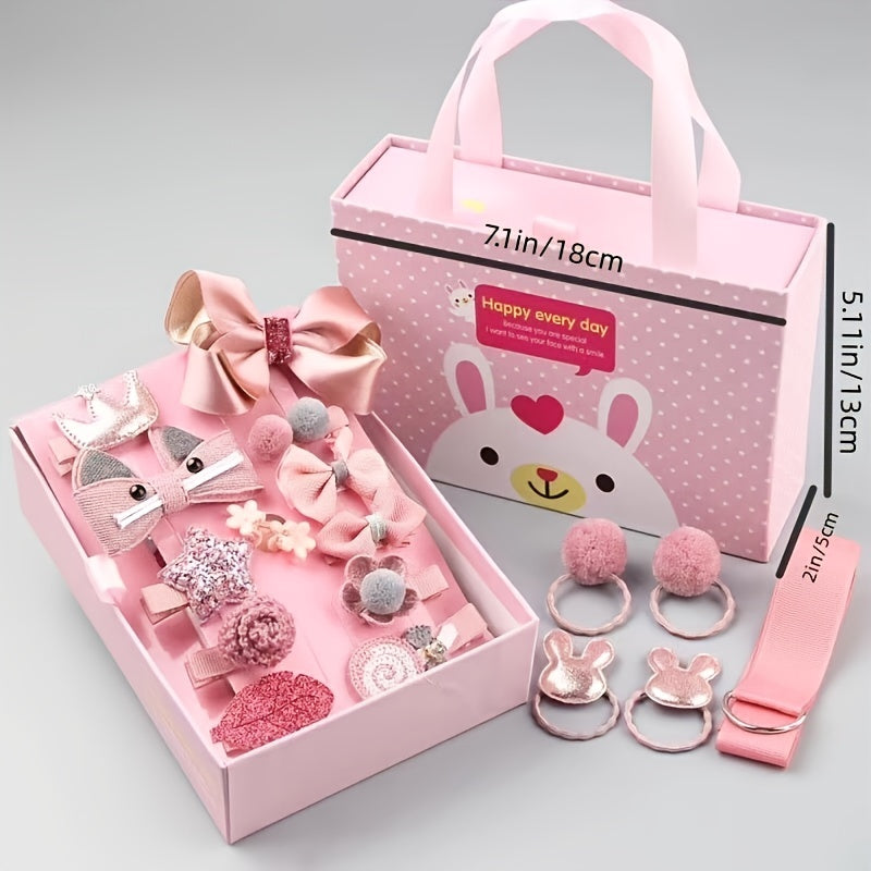 18pcs Girls Bow Hair Clip Set with Gift for Girls