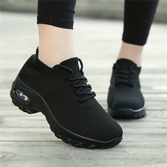 Women's Air Cushion Running Shoes Lace Up Sneakers