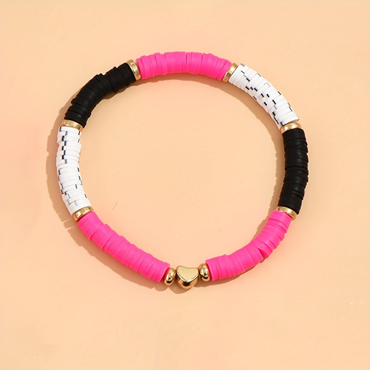 6 Pcs Soft Pottery Beaded Bracelet Set for Summer Beach