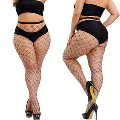 Sexy Stockings Women's Plus Argyle Patterned Fishnet Tights