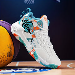 Men's Plus Size High Top Basketball Shoes Non-Slip Lace Up Sneakers