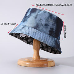 Men's Thin Graffiti Bucket Hat Lightweight Small Brim Sun Protection