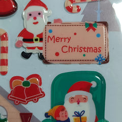 1pc Christmas 3D Bubble Stickers Adhesive Puffy Stickers for DIY Diary