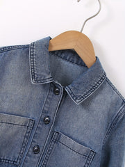 Boys Casual Denim Jacket Button Down