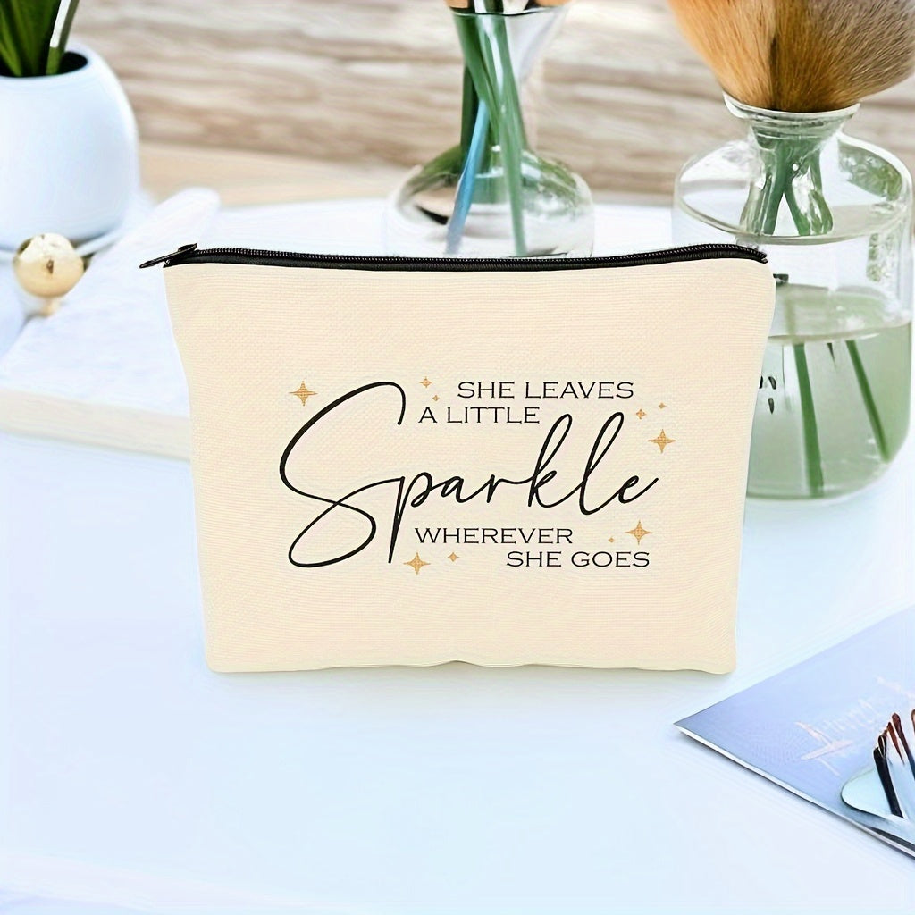 She Leaves A Little Sparkle Wherever She Goes Makeup Bag Gift