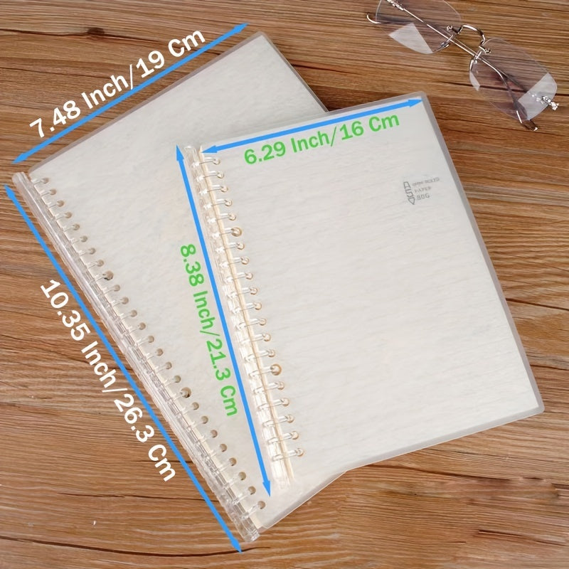 Waterproof Replaceable Core Loose Leaf Book Horizontal Line Easy Clip