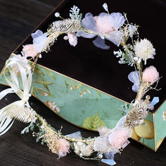 Flower Leaf Bridal Headband Tiara For Women Bride Party Wedding