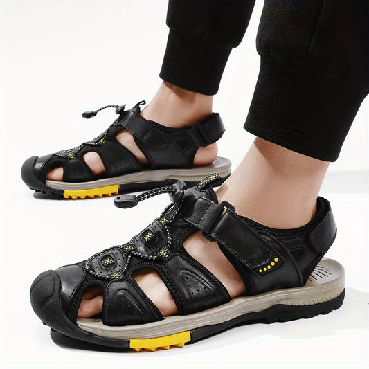 Men's Outdoor Draw String Sandals Hook & Loop Closure Shoes