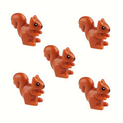 5pcs Small Particle Building Blocks Little Rabbit Squirrel Farm Scene