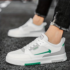 Men's Lace up Mesh Sneakers Skate Shoes With Good Traction