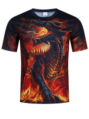 Men's Animal Graphic T shirt 3D Print Stretch Tee Top