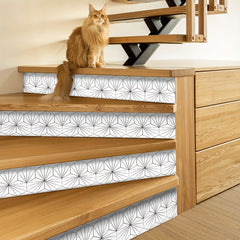 7pcs Tile Printed Waterproof Stair Sticker Moisture-proof Wallpaper