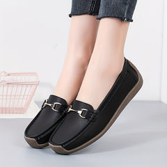 Women's Casual Flat Loafers Comfy Solid Soft Sole Non Slip Shoes