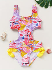 Toddler Girls Flamingo One Piece Swimsuit