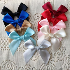 20pcs 85 85mm Fresh Pink Ribbon Bows Small Size Satin Ribbon Bow Flower Craft