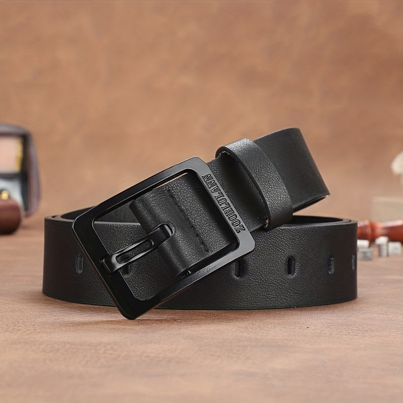 Men's Pin Buckle Belt PU Leather Casual Jeans Pants Strap