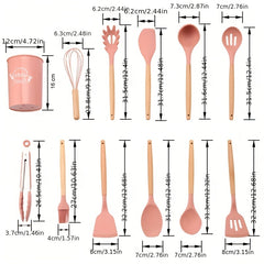 12pcs Silicone Utensil Set Kitchen Utensil Set Safety Cooking Non Stick