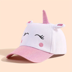Squinting Unicorn Kids Baseball Cap for Boys and Girls