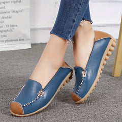 Women's Slip On Flat Loafers Colorblock Non Slip Shoes