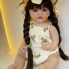 22in Full Vinyl Body Doll Reborn Kids Lifelike Girl Princess
