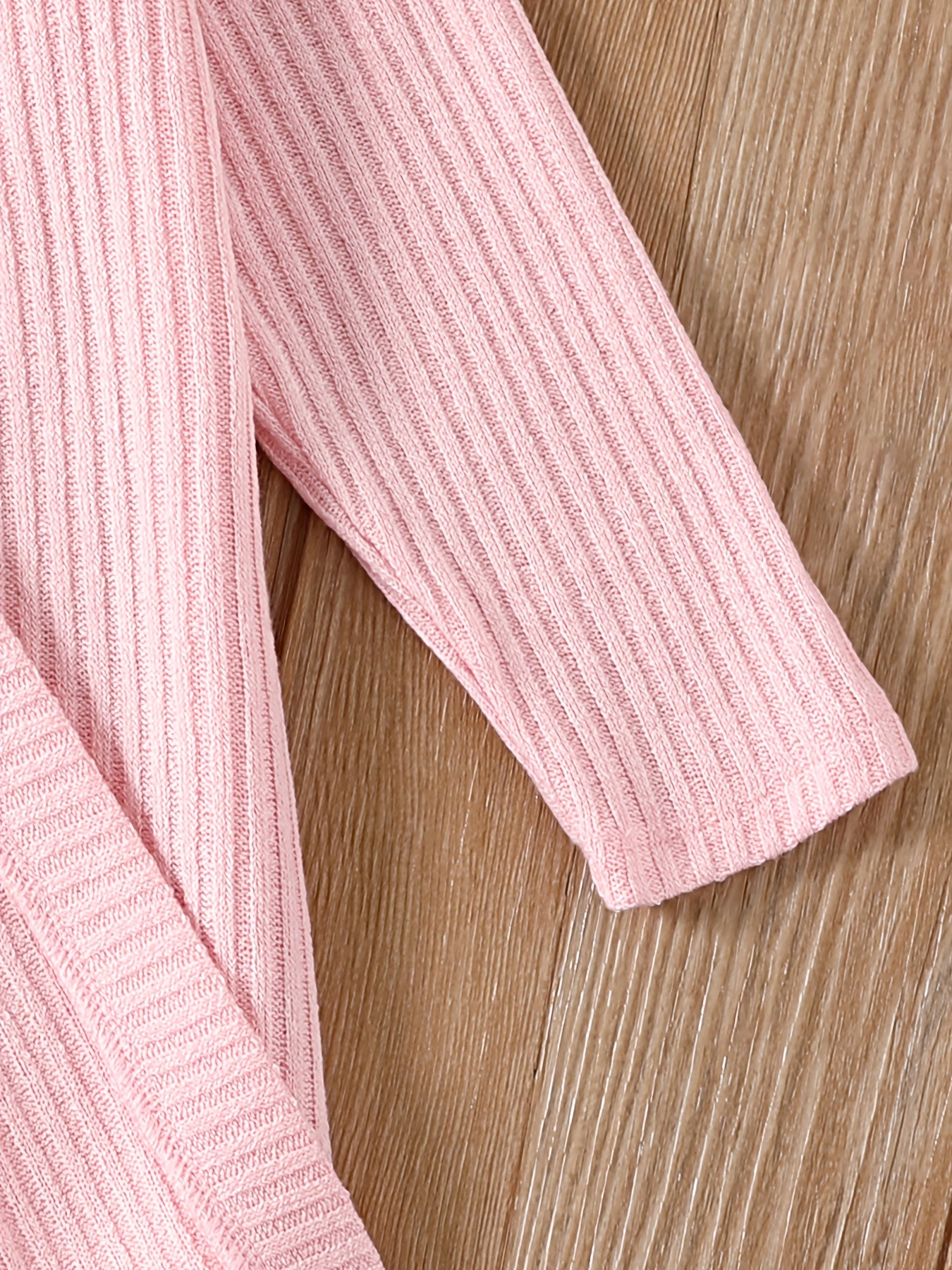 3pcs Toddler Girl Ribbed Cardigan & Tank Top & Leggings Set