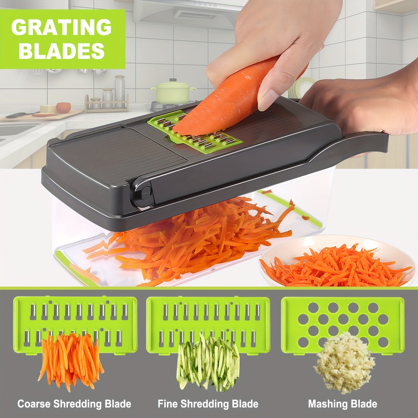 Multifunctional Veggie Chopper Onion Chopper With 7 Blade Vegetable Cutter
