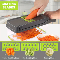 Multifunctional Veggie Chopper Onion Chopper With 7 Blade Vegetable Cutter