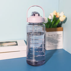 32 oz Sports Water Bottle with Scale and Straw for Outdoor Hiking and Gym
