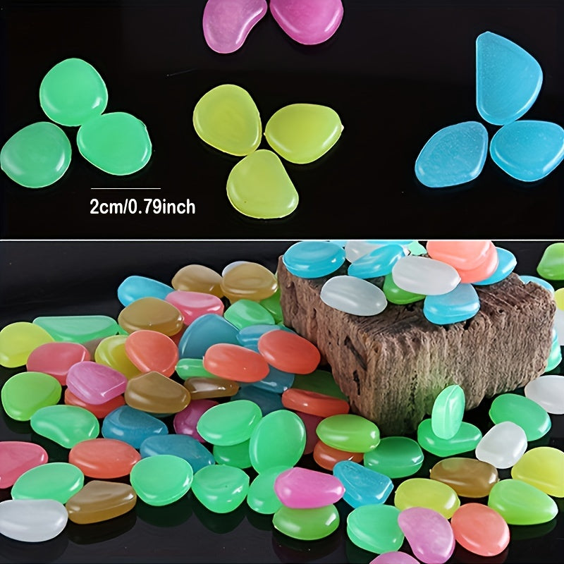 50 Glow in the Dark Garden Pebbles - Magical Garden Decor