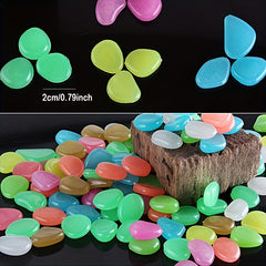 50 Glow in the Dark Garden Pebbles - Magical Garden Decor