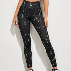Patterned Yoga Pants for Women Stretchy Gym Leggings