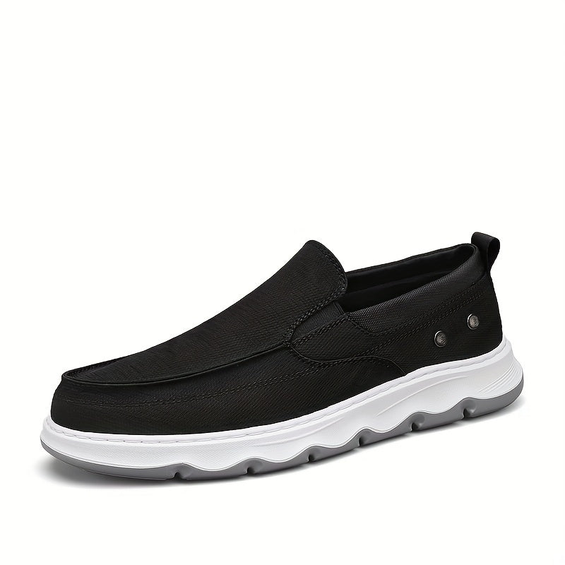 Men's Canvas Slip On Loafers Outdoor Walking Shoes