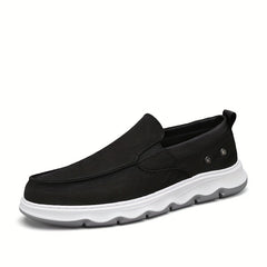 Men's Canvas Slip On Loafers Outdoor Walking Shoes