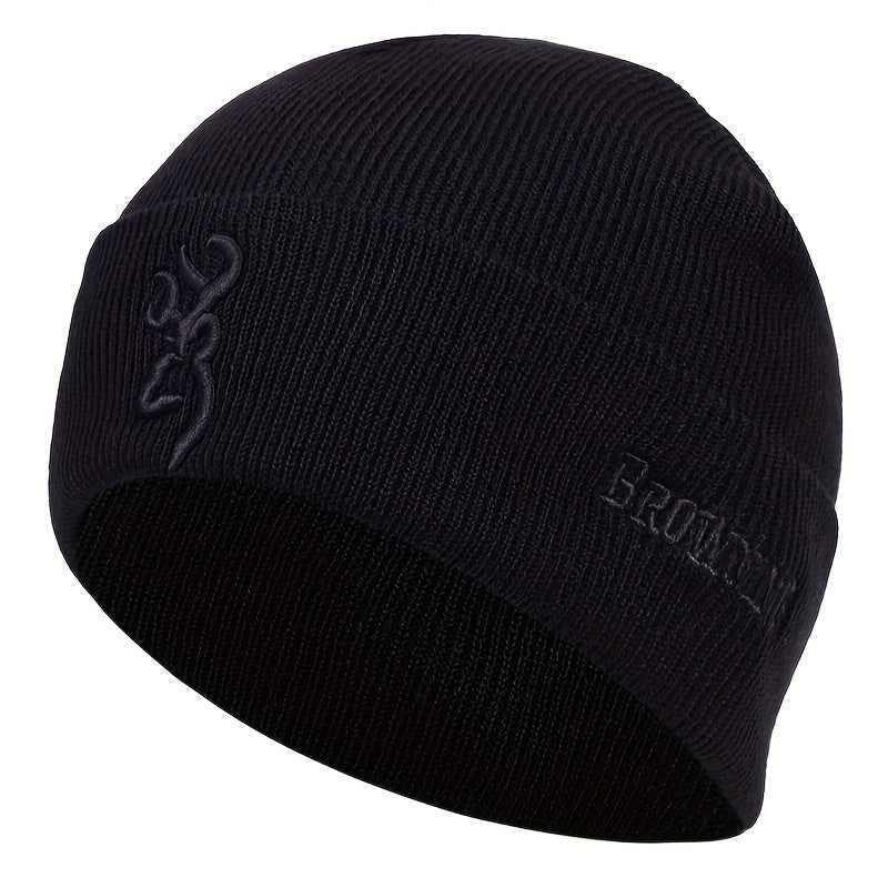 Men's Letter Knitted Hat Warm Skull Cap