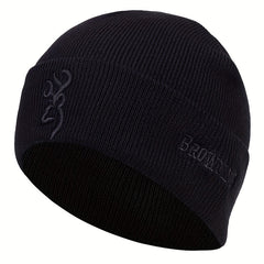 Men's Letter Knitted Hat Warm Skull Cap