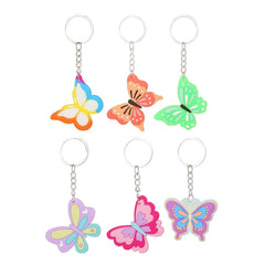 12pcs Butterfly Insect Keychain Bag Ornaments Pack