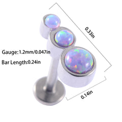 Opal Tragus Nose Ring Surgical Steel Cartilage Piercing